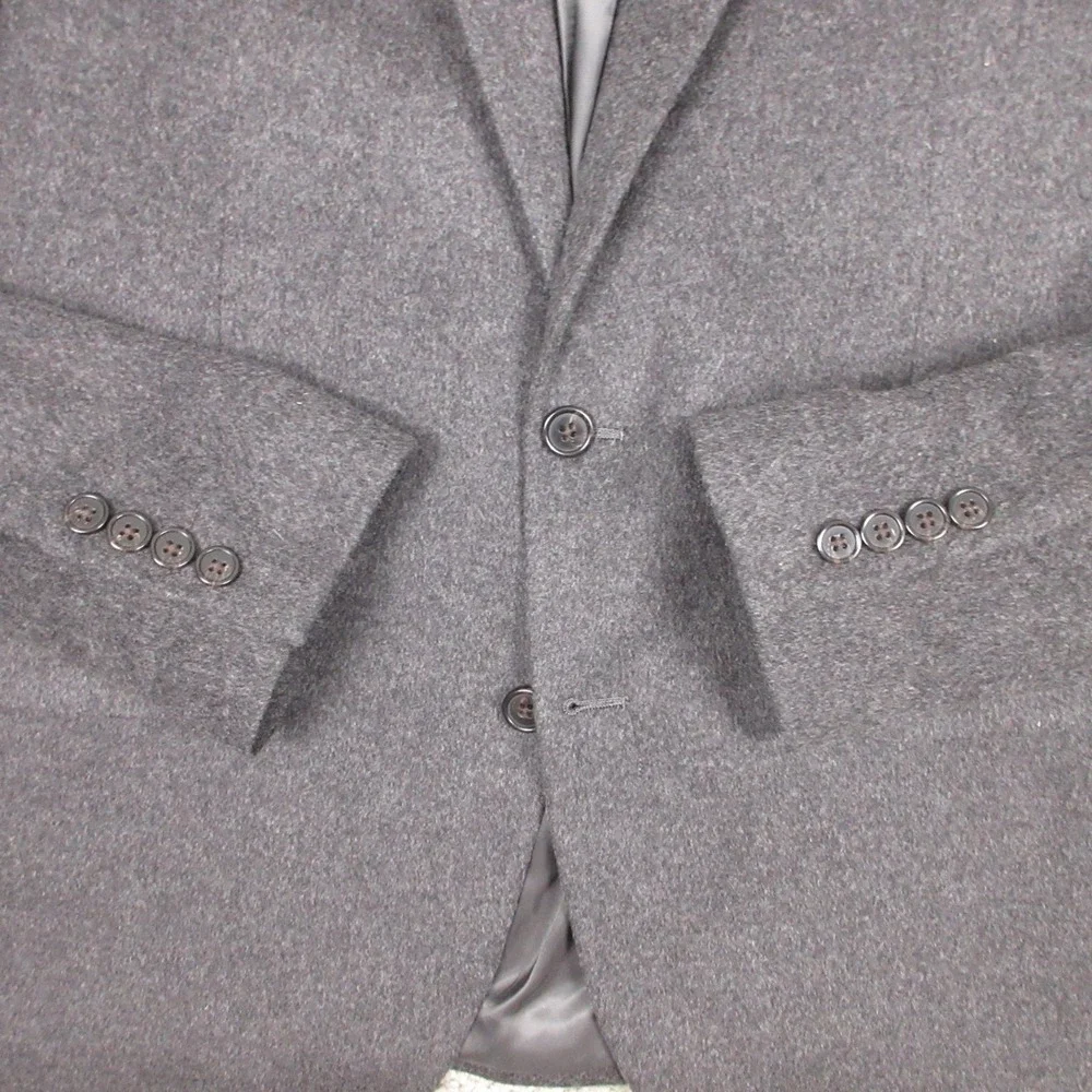 Lauren Ralph Lauren Jacket Mens 44 R Gray Wool Silk Cashmere Blazer Coat Formal